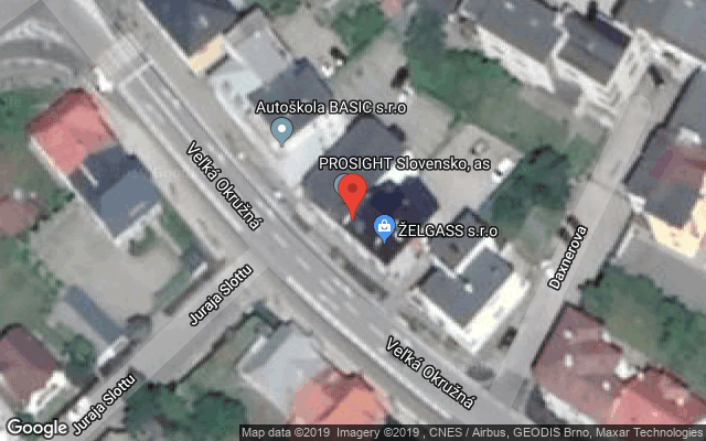 Google map: Fenster s.r.o., Veľká Okružná 43, 010 01 Žilina